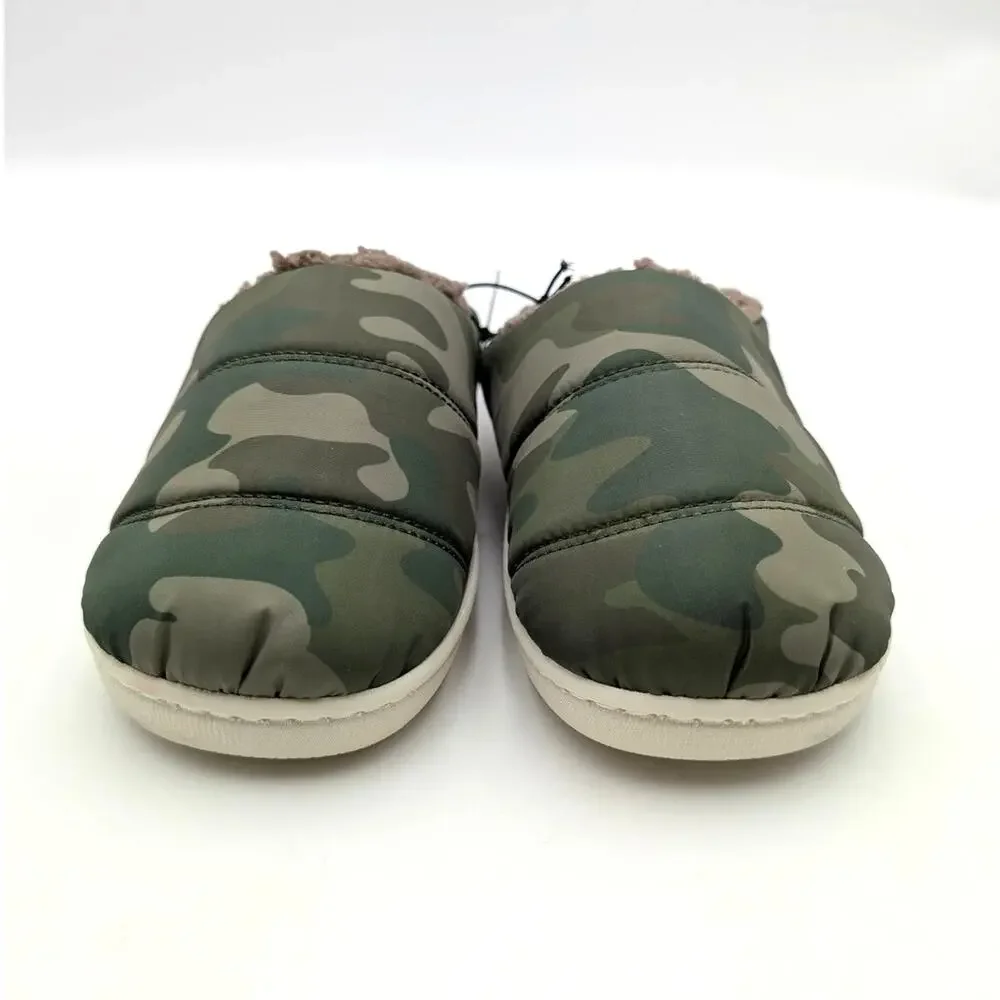 Nordstrom Rack Slip On Camouflage House Slippers Kids' Olive Size US11-12